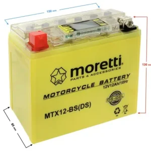 Najlepsza cena Akumulator Moretti AGM(I-Gel) MTX12-BS ze wskaźnikiem